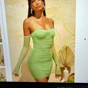 Off Shoulder Ruched Bust Mini Dress